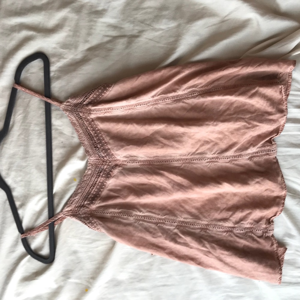 Boho blush pink tank top